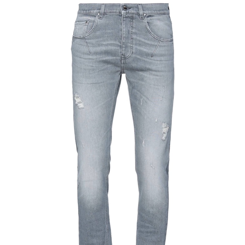 Les Hommes Gray Denim Slim Jeans